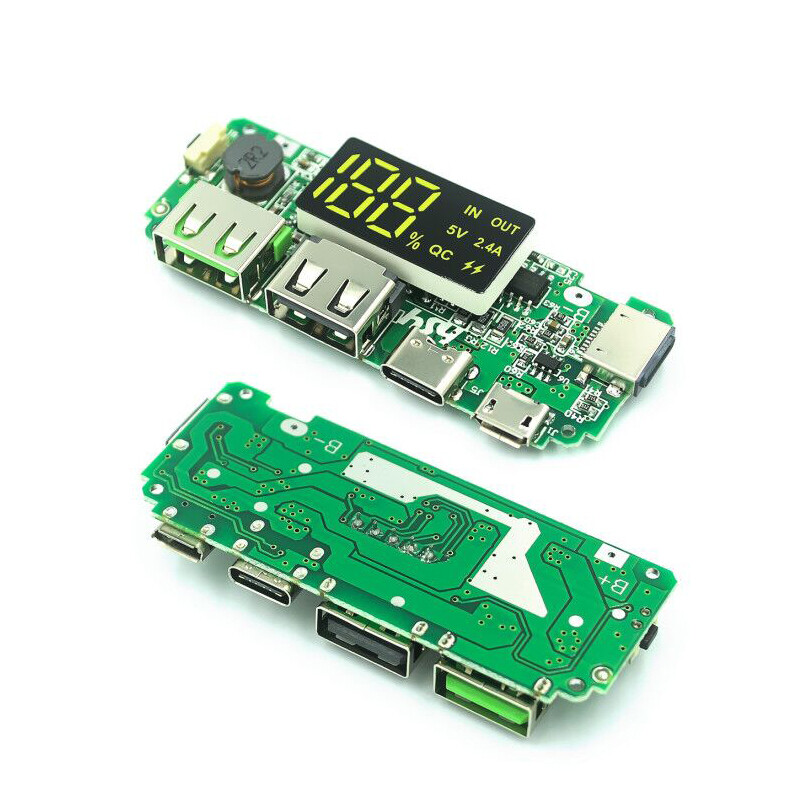 Mô-đun Sạc 18650 Bảng Sạc Bảo Vệ Mạch USB 5V 2.4A LED Kép Micro/Type-C