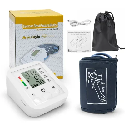 Pressure Monitor Portable & Household Arm Band Type Sphygmomanometer LCD Display Accurate Measurement