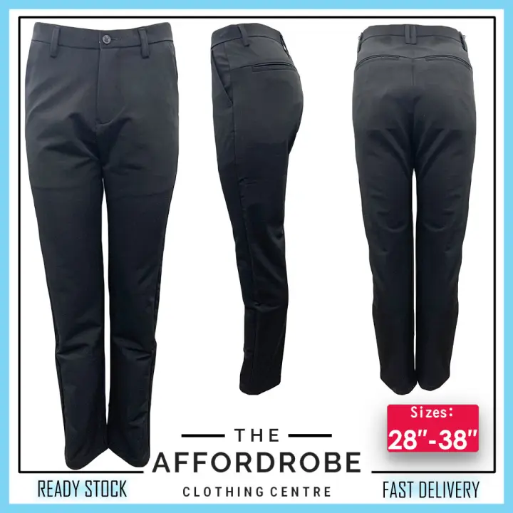 seluar slack hitam slim fit