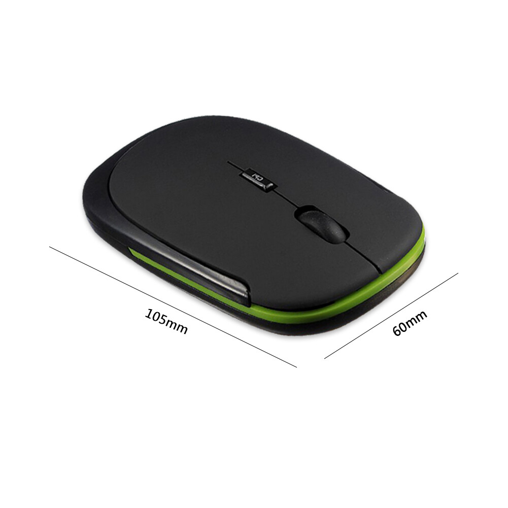 Ultra-Thin 4 Keys 2.4G Wireless Optical Mouse 3 Gears 1600DPI Rechargeable Mice Computer Accessories