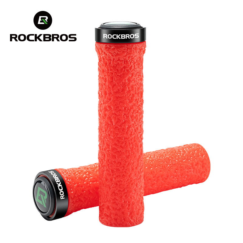 ROCKBROS MTB Bicycle Grips Cycling Handlebar Grip Shockproof Rubber Anti-slip Grips Bar Brake Handle Rubber Bike Accessories