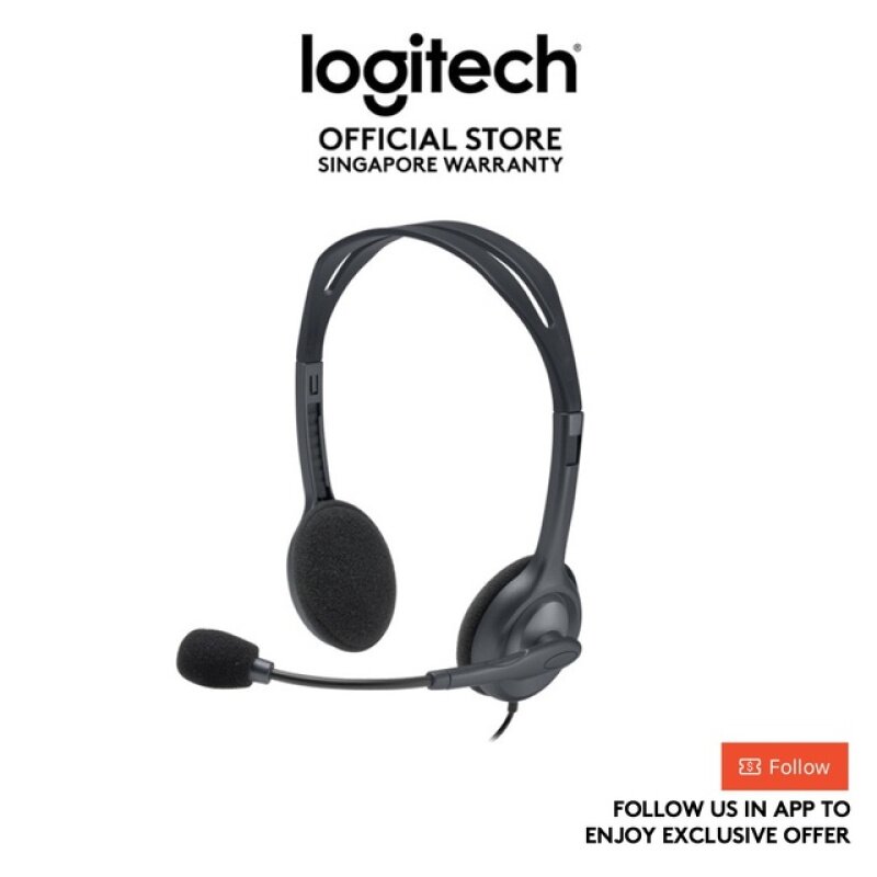 Logitech H111 Stereo Headset with Adjustable Headband, Single 3.5mm Jack Singapore