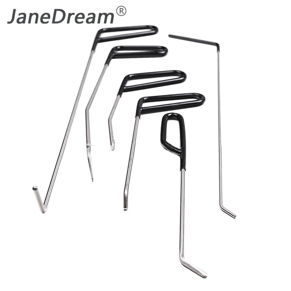 JaneDream 208/5000 6pcs tools Rods Hook Tool Paintless Dent Repair Car Dent Removal Tool Kit Hail Hammer Dent remove set