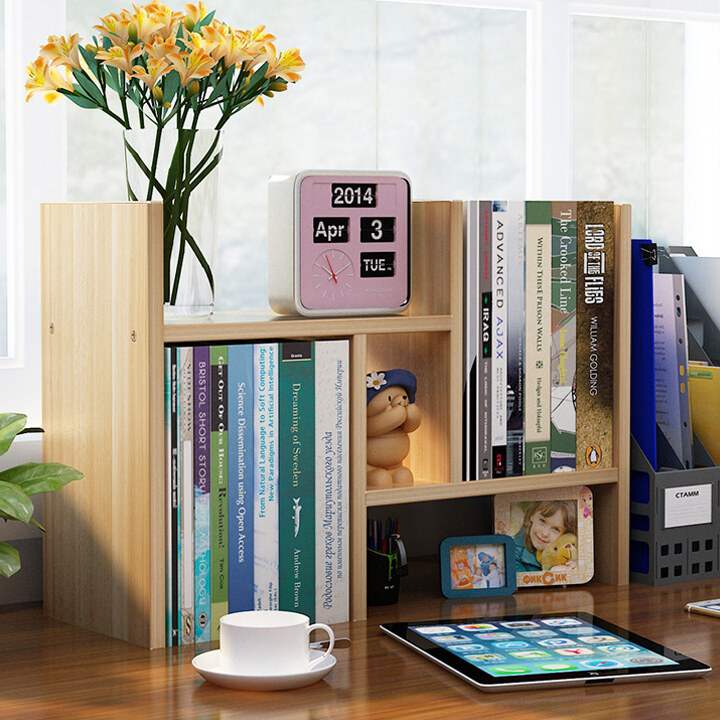 [HCM]KỆ SÁCH GỖ ĐỂ BÀN LẮP GHÉP MINI