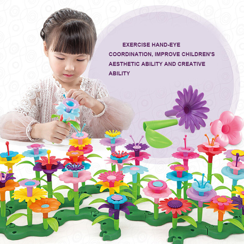 Flower Garden Building Toys Build Bouquet Sets for Kids Early Learning