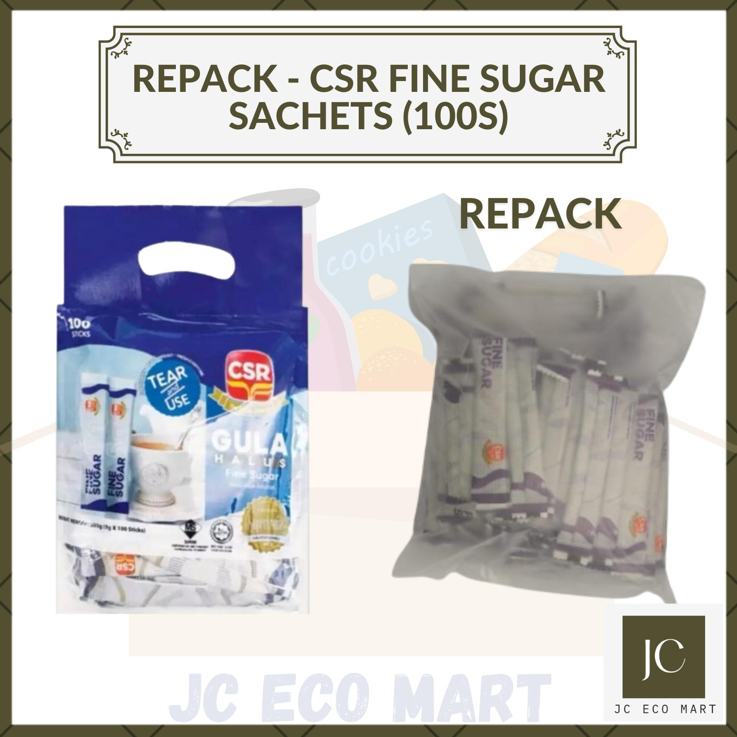 CSR Sugar Sachet Economy Pack 200s x 5g / 100s x 5g ( Fine Sugar Sachet