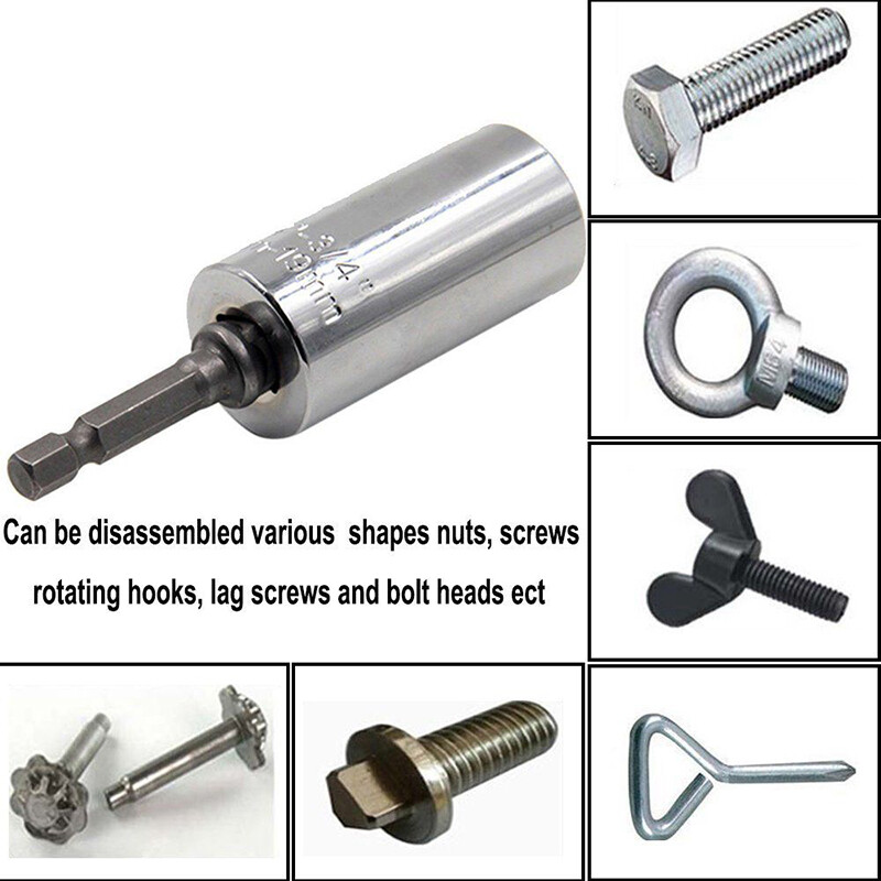 [[Ready Stock] KIPRUN Universal Torque Wrench Spanner Grip Multi Function Ratchet Socket Sleeve 7-19mm Power Drill  Ratchet Bushing Spanner Key Adapter Hand Tools,KIPRUN Universal Torque Wrench Spanner Grip Multi Function Ratchet Socket Sleeve 7-19mm Power Drill  Ratchet Bushing Spanner Key Adapter Hand Tools,]