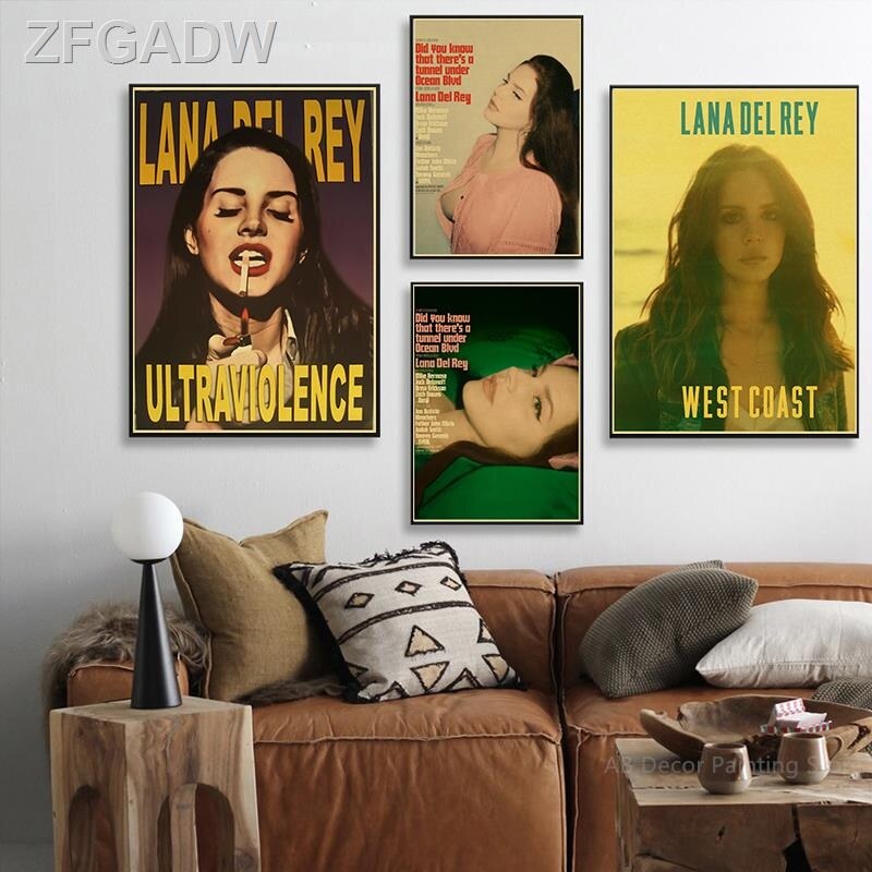 ☎ Lizzy Grant Lana Del Rey Posters Retro Kraft Paper Prints Music