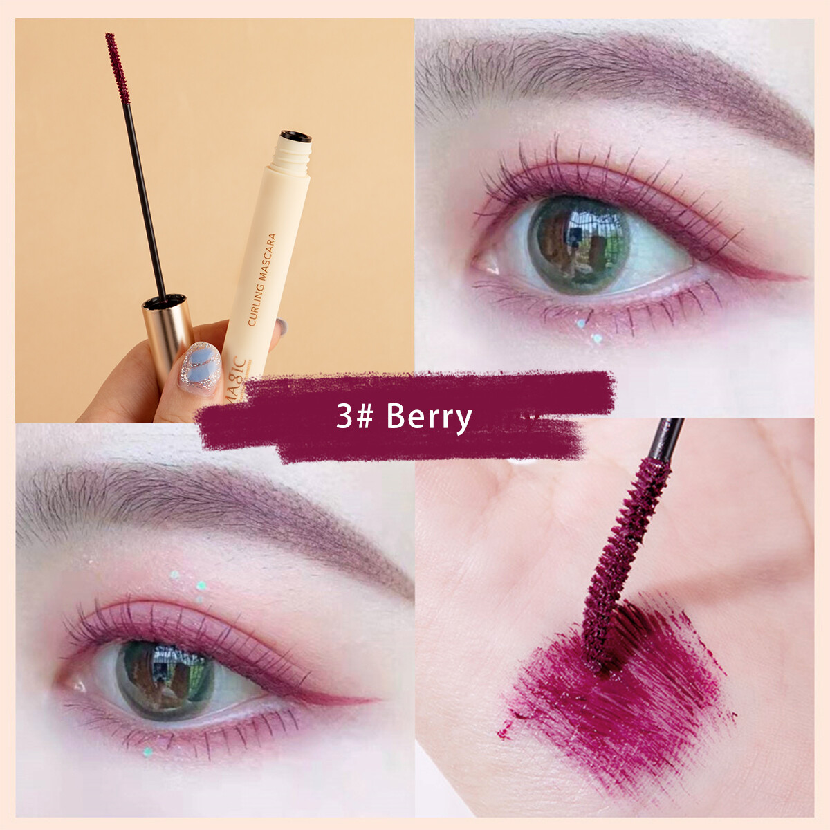 IMAGIC 4 colors Mascara Waterproof Long Lasting Natural Lasting Curl