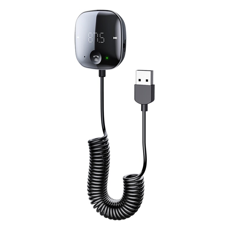 Bluetooth-compatibe 5.0 FM Transmitter for Car, Wireless FM Radio Adapter Music Player FM Transmitter Hands-Free Calling