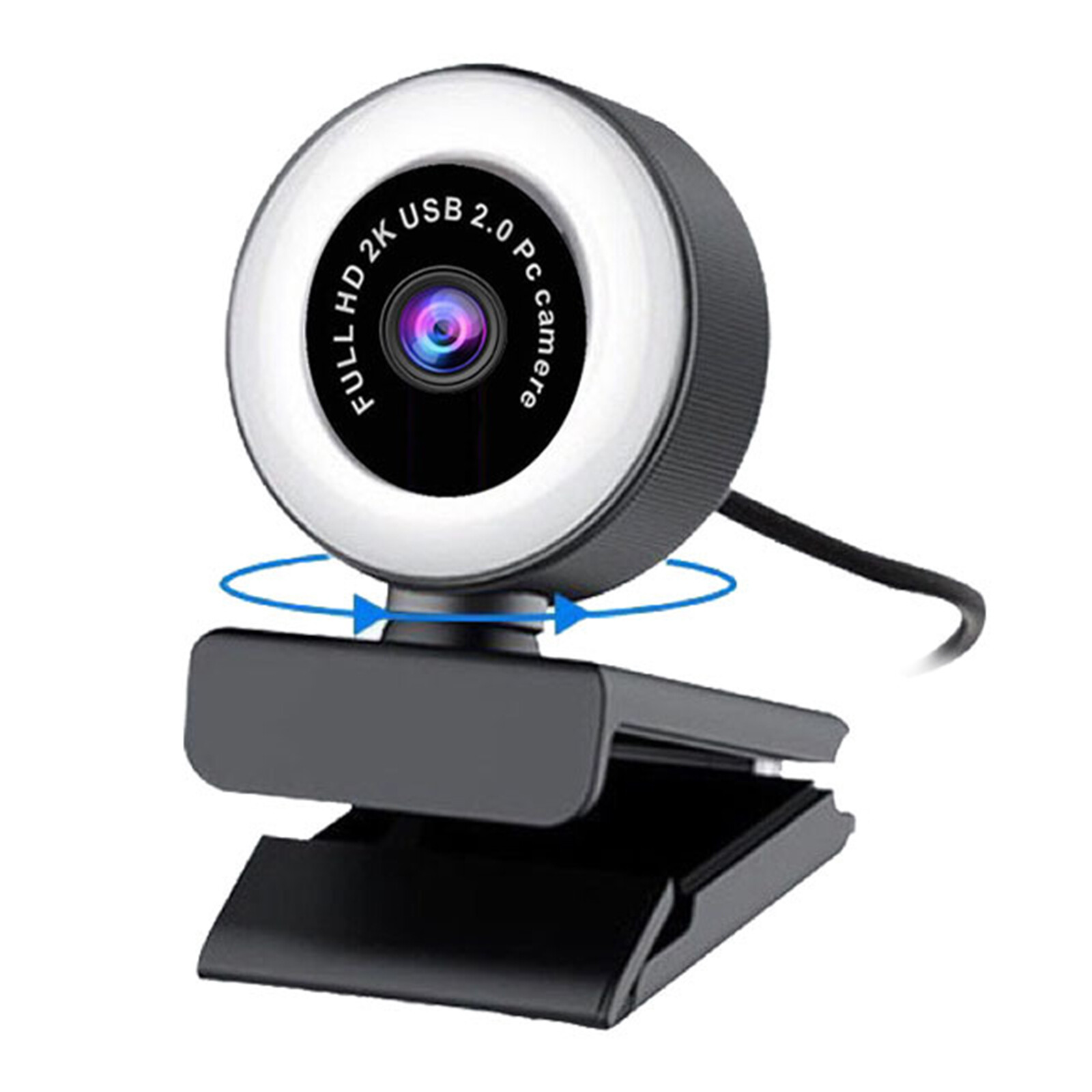 Baoblaze Streaming 1080P Webcam Độ Nét Cao Tích Hợp Đèn Nhẫn Có Thể Điều Chỉnh Và Mic. Camera Web AF Tự Động Lấy Nét Nâng Cao Dành Cho Google Meet Xbox Gamer Facebook Streamer
