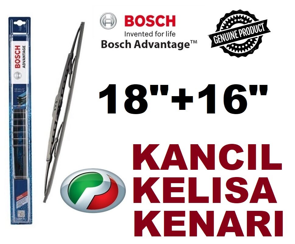Bosch Advantage Wiper Size 16 18 For Perodua Kancil Kelisa Kenari 2pcs Set Lazada