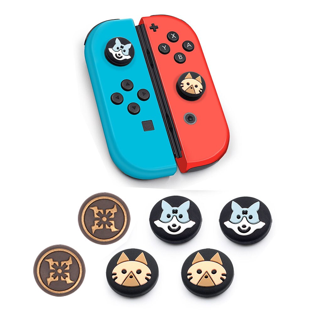 Nắp Bảo Vệ Cần Điều Khiển Cần Điều Khiển Cho Monster Hunter RISE Nintendo Switch Oled Bộ Điều Khiển Joy-Con Ốp Ngón Tay Cái NS Switch Lite