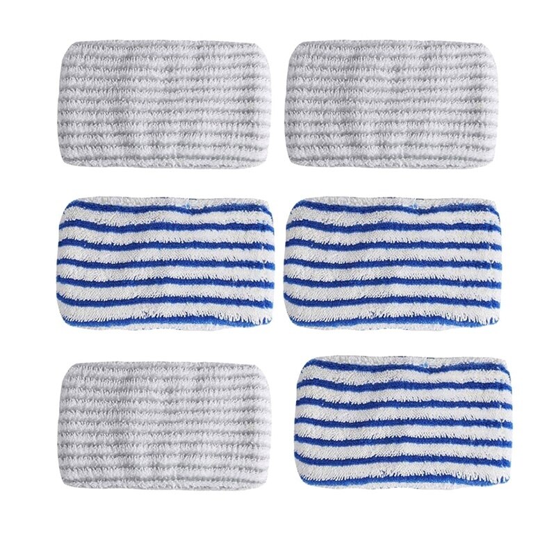 6 Pcs Microfibre Cloth Pads Replacement for Rowenta Clean&Steam ZR005801 Cleaner Accessory,Washable and Reusable