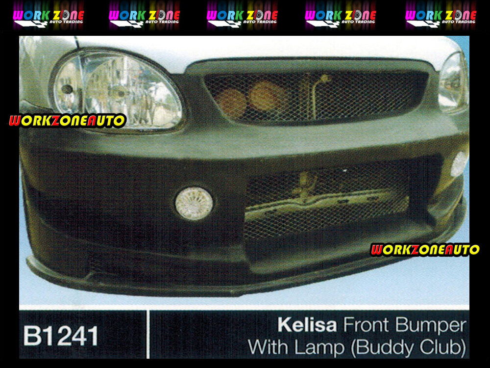 B1241(L) Perodua Kelisa Fiber Front Bumper With Lamp (Buddy Club) Body