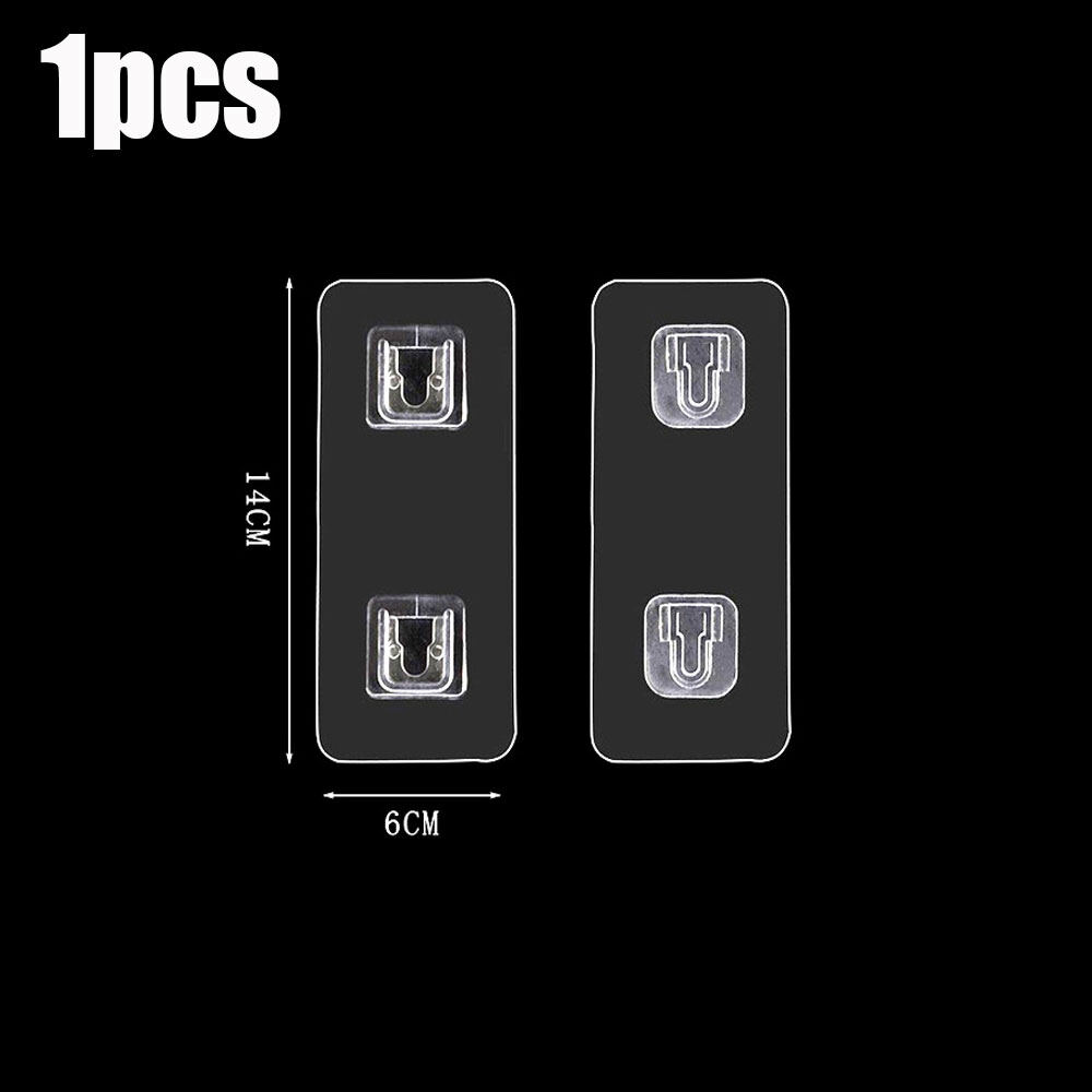1/2Pcs Power Plug Socket Holder Wall Storage Hook Adhesive Power Strip Fixator Power Cord Holder Wall Mounted Socket Extension Sticker Panel Holder Organizer