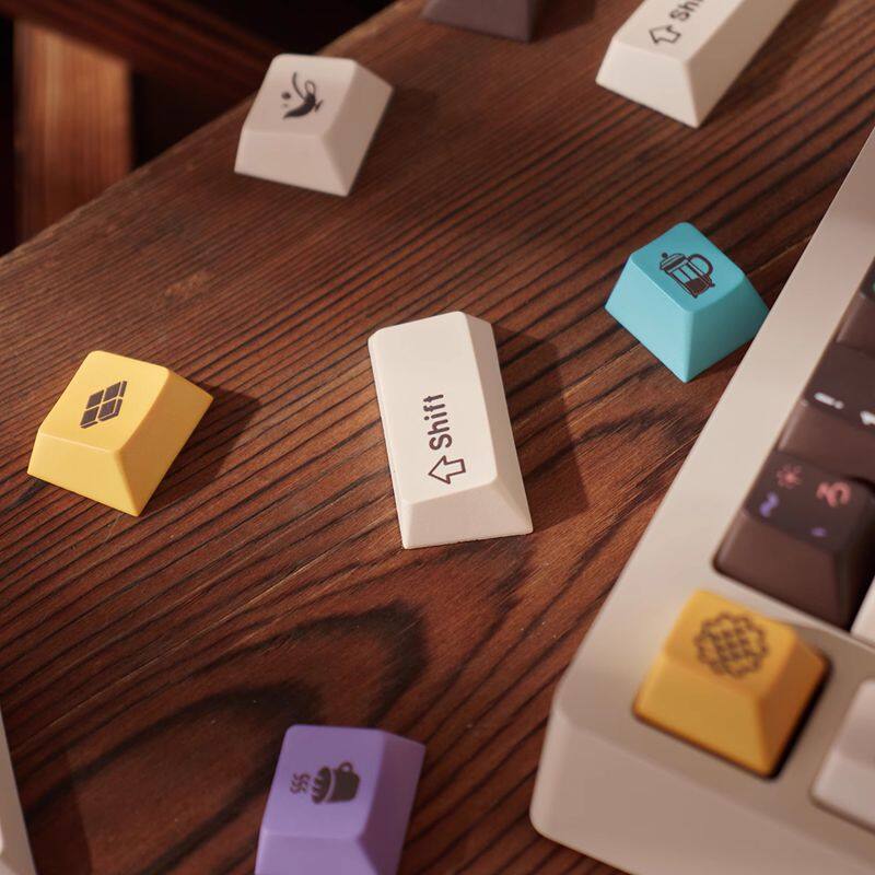 【Keycap chỉ】nắp khóa bánh rán trà buổi chiều nắp khóa retro cá nhân hóa nắp khóa 129 phím anh đào hồ sơ PBT năm cạnh thăng hoa cho công tắc Cherry MX Bàn Phím Cơ keychron/RK61/gk61/Anne Pro 2