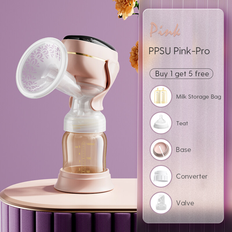 Boboduck Portable 9 Gears Integrated Electric Breast Pump With Bottle