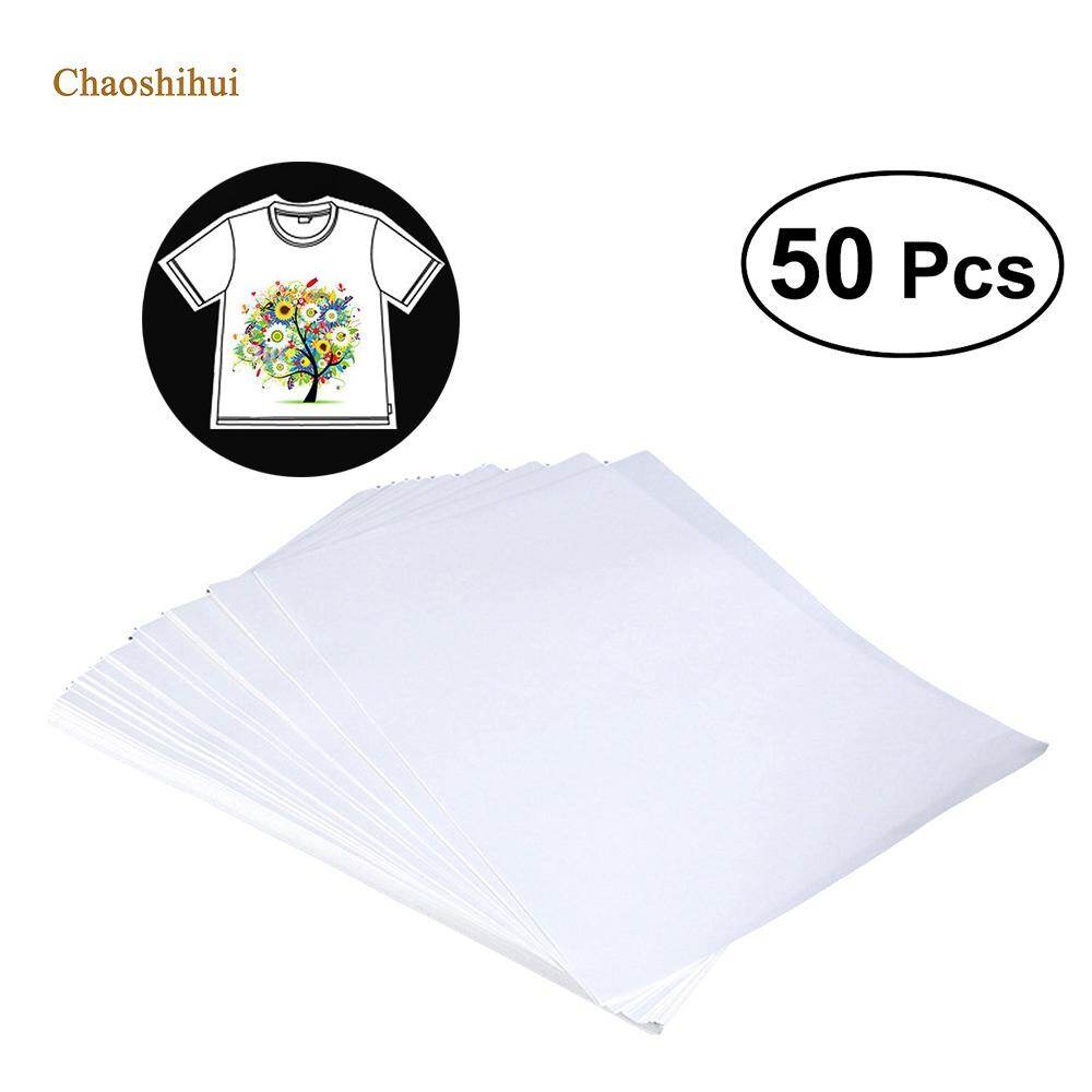 50pcs Laser Heat Transfer Printing Paper Sublimation Transfer Paper T Shirt Transfer Paper Printing White Lazada Singapore