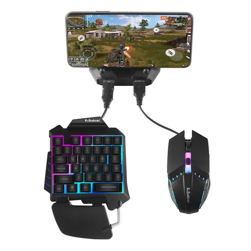 Bàn Phím Cơ Điện Thoại | Top bán chạy Lazada Shopee Sendo Tiki 4 Bộ Chuột Và Bàn Phím Cơ Một Tay Dụng Cụ Chơi Game PUBG Máy Tính Bảng Bàn Phím Điện Thoại Di Động Bluetooth Không Dây Ngoại Vi OTG Hỗ Trợ Lấy Áp Lực Tự Động Cho Game Vua Ghế Ngồi Hòa Bình Apple Android CF Elite