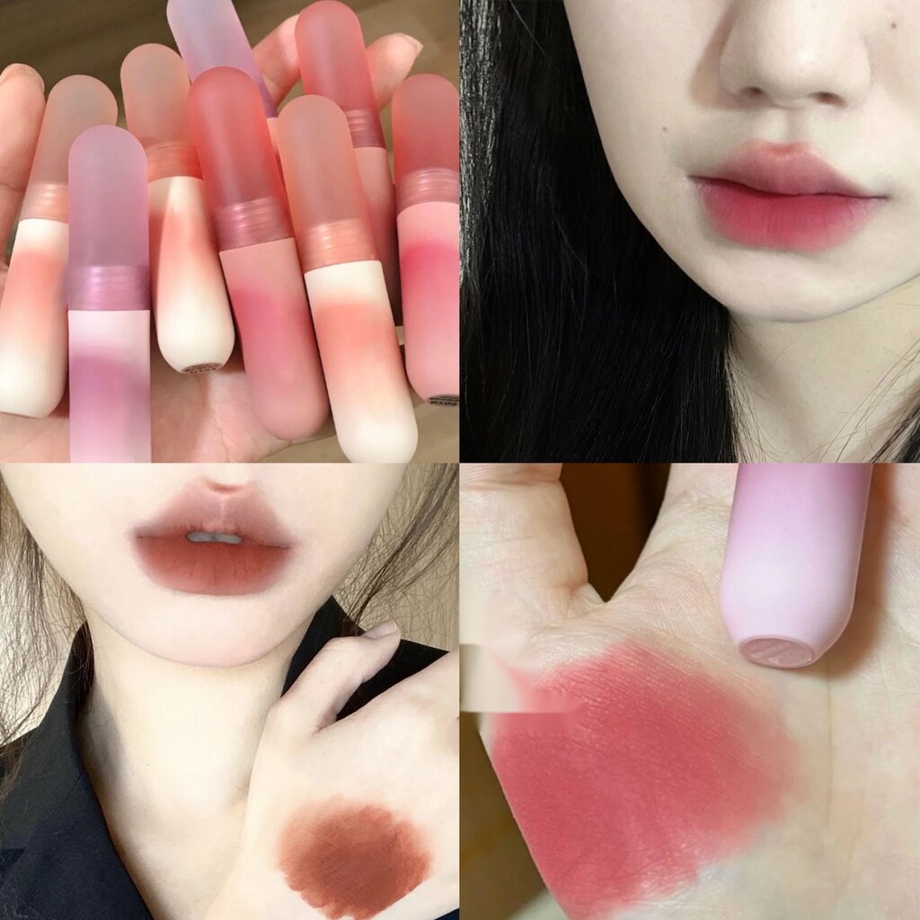 MAFFICK Son Bóng Sơn Nhỏ Son Bùn Nhung Mờ Son Môi Màu Trắng Không Phai