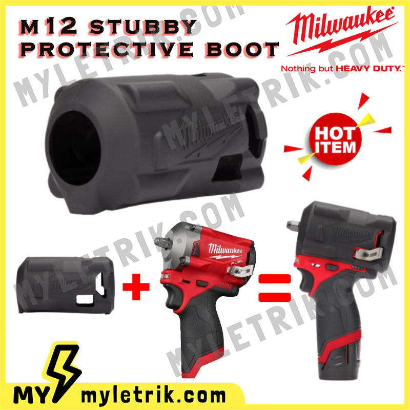 Milwaukee M12 STUBBY Impact Wrench Protective Boot Casing 49-16-2554 |  Lazada