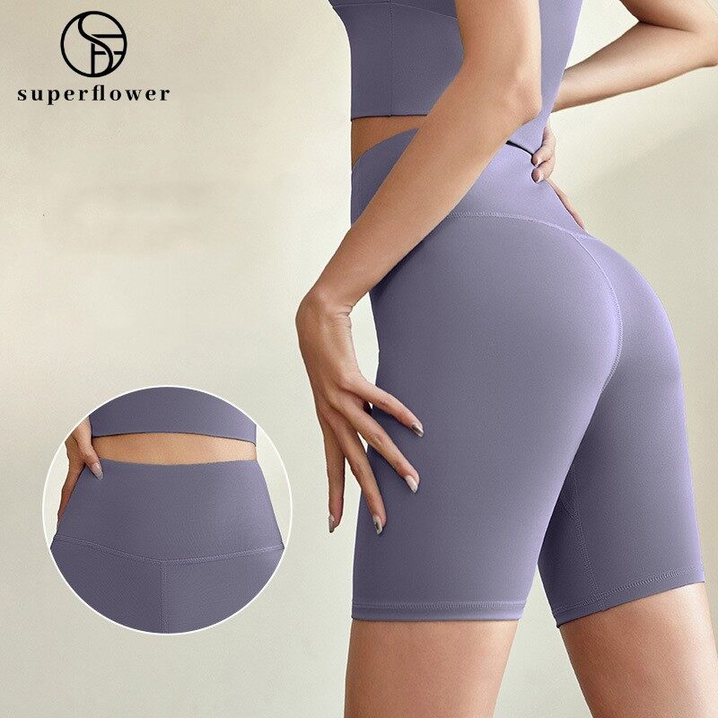 High Waist Workout Yoga Shorts for Women Running Cycling Shorts_voghion.com
