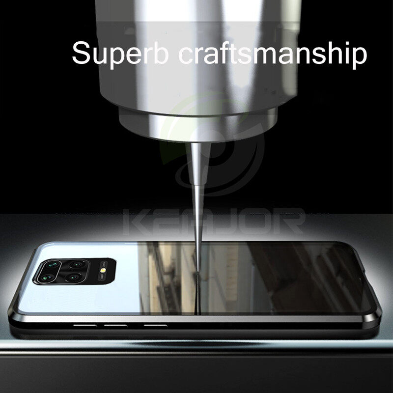 For Redmi Note 11/11s/Note 11 Pro 5G/Xiaomi 11T/11T Pro/redmi Note 10 4G/10s/Redmi Note 10 Pro/Redmi Note 9/Note 9s/Note 9 Pro Metal Case Two-sided Tempered Glass Casing Phone shell 360 Full Cover Case For Xiaomi