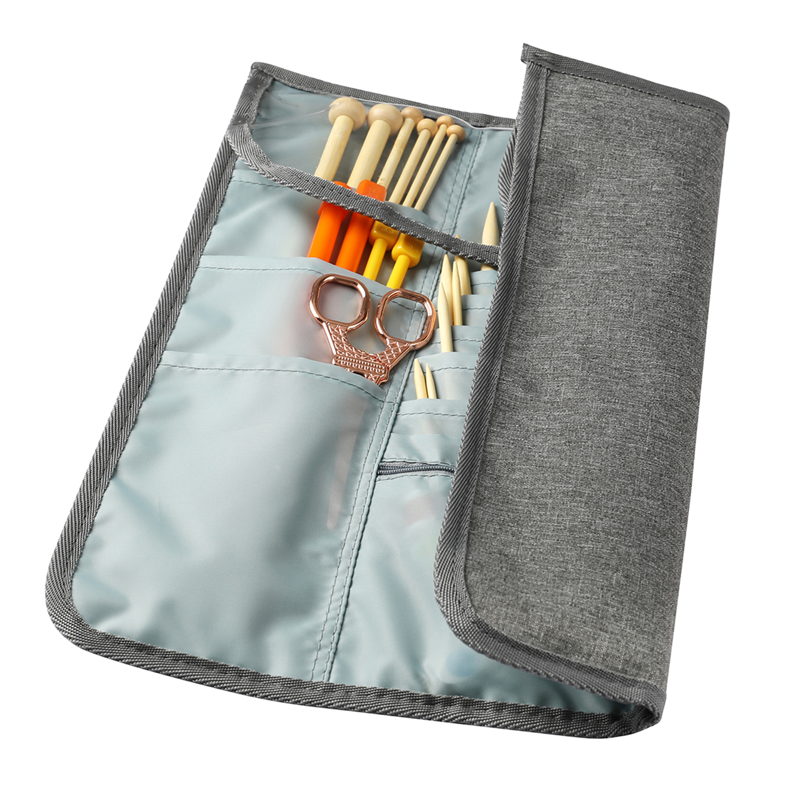 Blesiya Empty Crochet Hook Storage Case Knitting Needles Sewing Accessories Bag