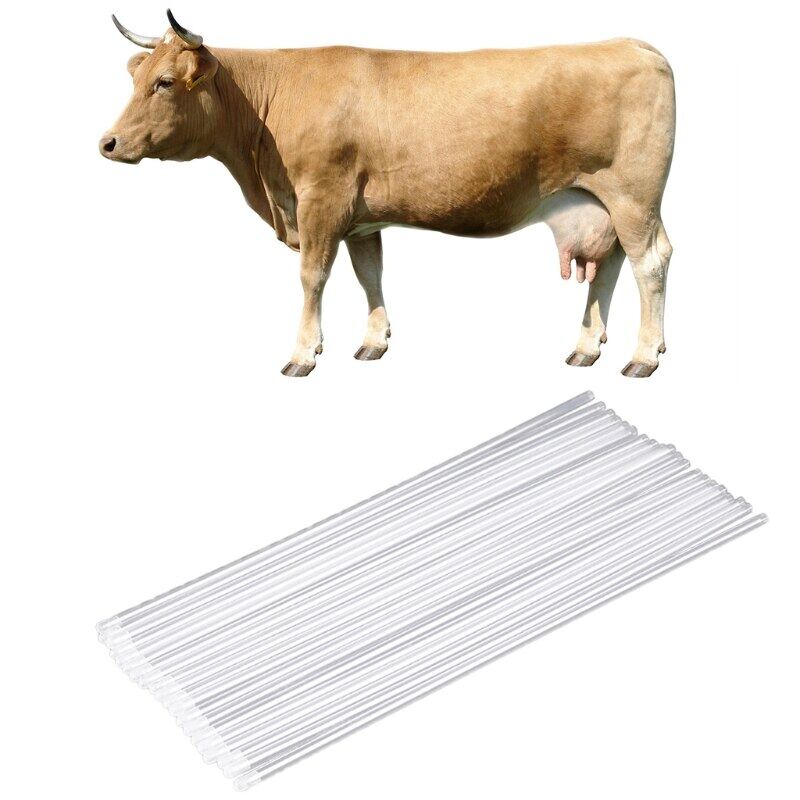 AMONIDA Cattle Stainless Steel Insemination Needle Bovine Insemination Pipe Small circlip cattle insemination gun Stainless Steel Bovine Snap Spring Type Insemination Pipe for Cattle Pets