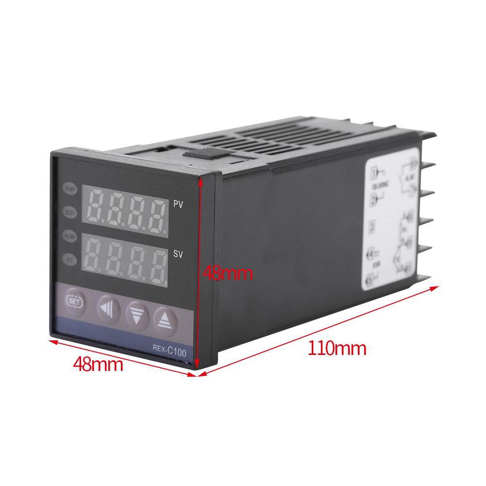 0℃~1300℃ Alarm REX-C100 Digital LED PID Temperature Controller Kits AC110V-240V