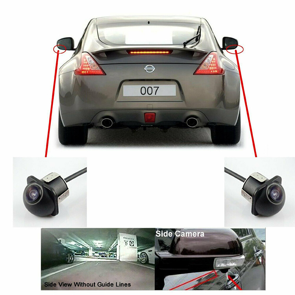 QIQI 1 Pair Car Side Mirror Camera Side View Mirror Mount Cameras High-definition Color Ccd