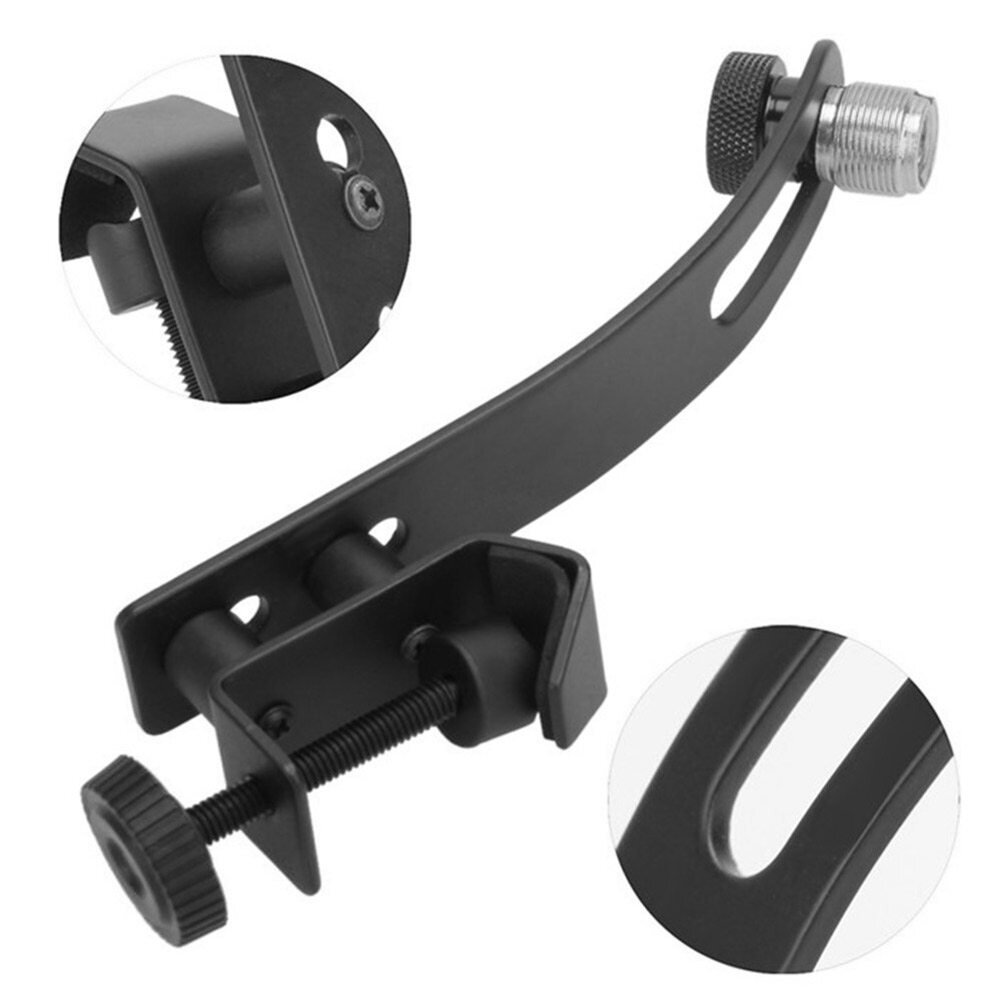 Adjustable Microphone Clip Holder Set Show Studio Shockproof Drum Rim Mic Clamp Bracket