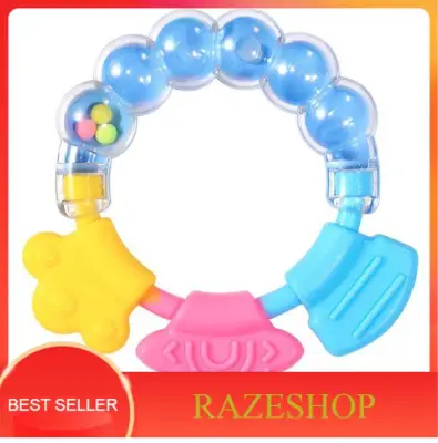 Infant Teething Ring Baby Jingle Rattles Biting Toy Kid Cute Toy Baby Teether