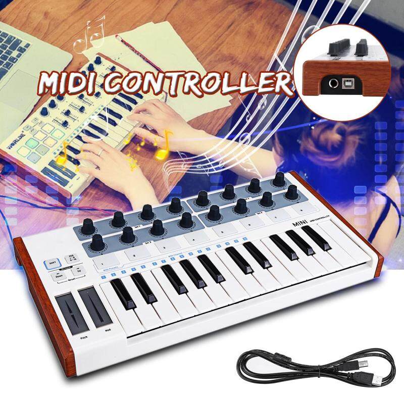 Worlde Portable MIDI Keyboard Controller Mini Professional 25 Keys USB MIDI Drum Pad Malaysia