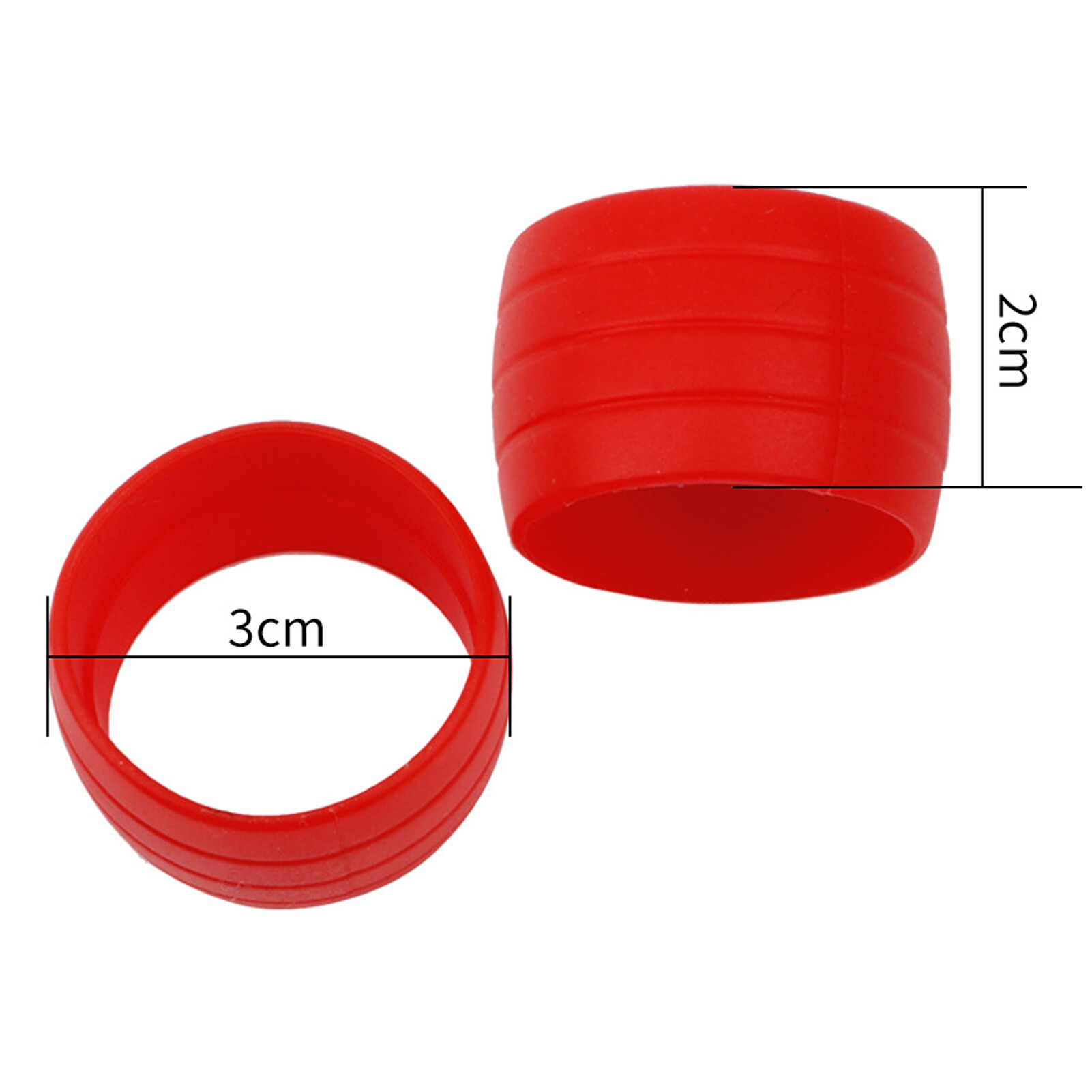 1 Pair Bar Tape Fix Ring Scratch Resistant Protective Silicone Anti Slip Handle Strap Fix Ring for Cycling Brake Hose Protector