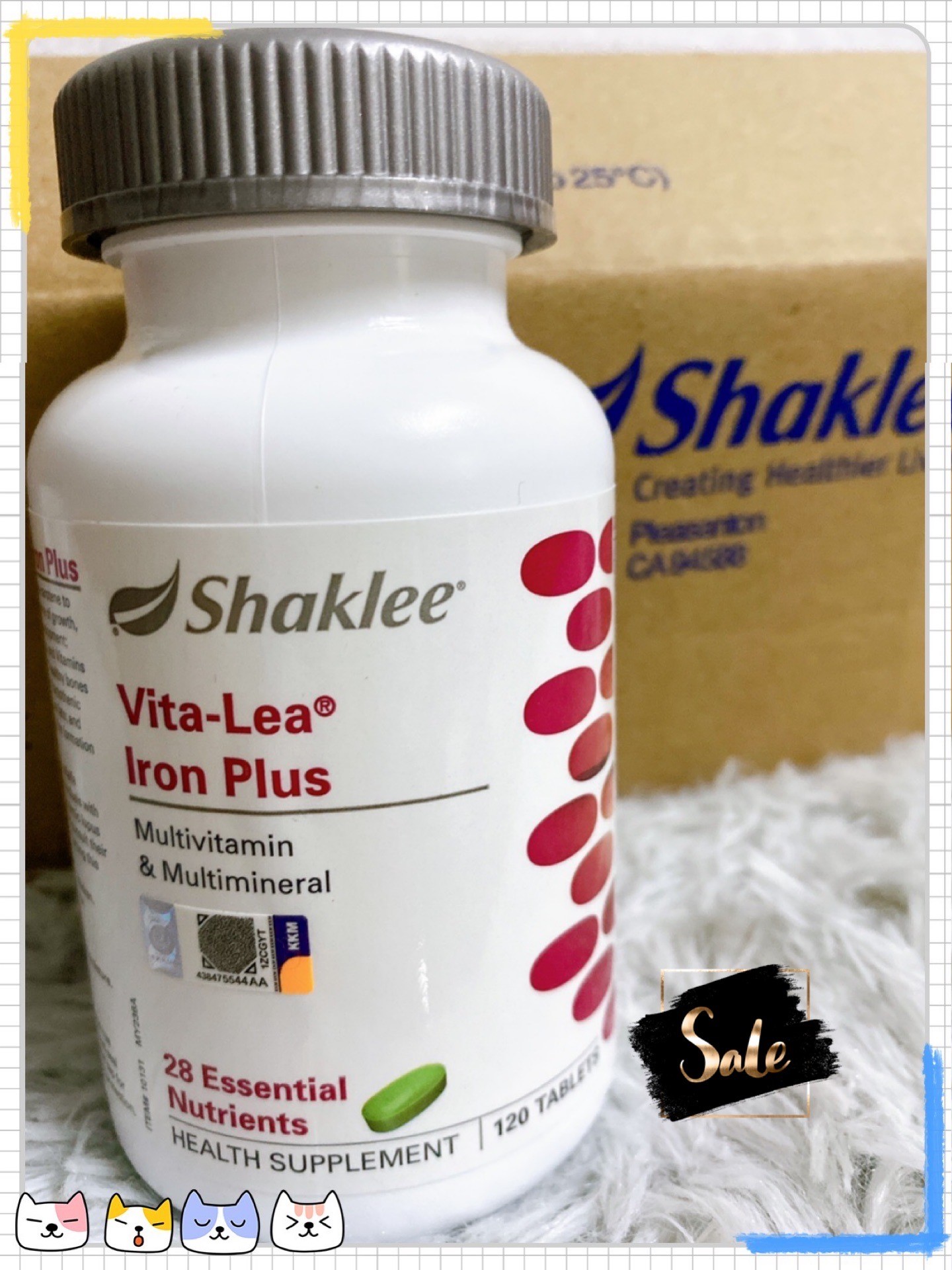 Original Shaklee Vita Lea Iron Plus Multivitamin (120 Tablets 