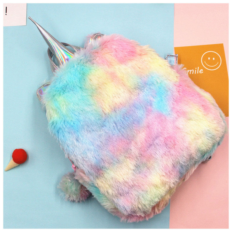 HOBIBEAR children's backpack Unicorn Plush Backpack