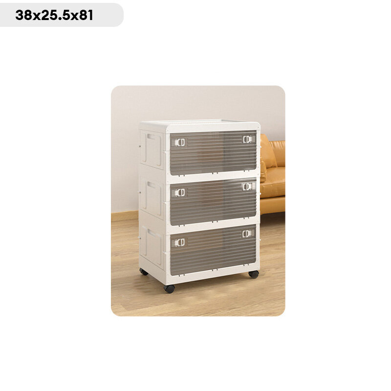 JJT foldable storage cupboard storage cabinet multipurpose shelf Kitchen cabinets, transparent doors, overturned shelves wide transparent cabinet Children's storage cabinet, toy storage cabinet Multi-layer transparent storage cabinet Multi-purpose cabinet