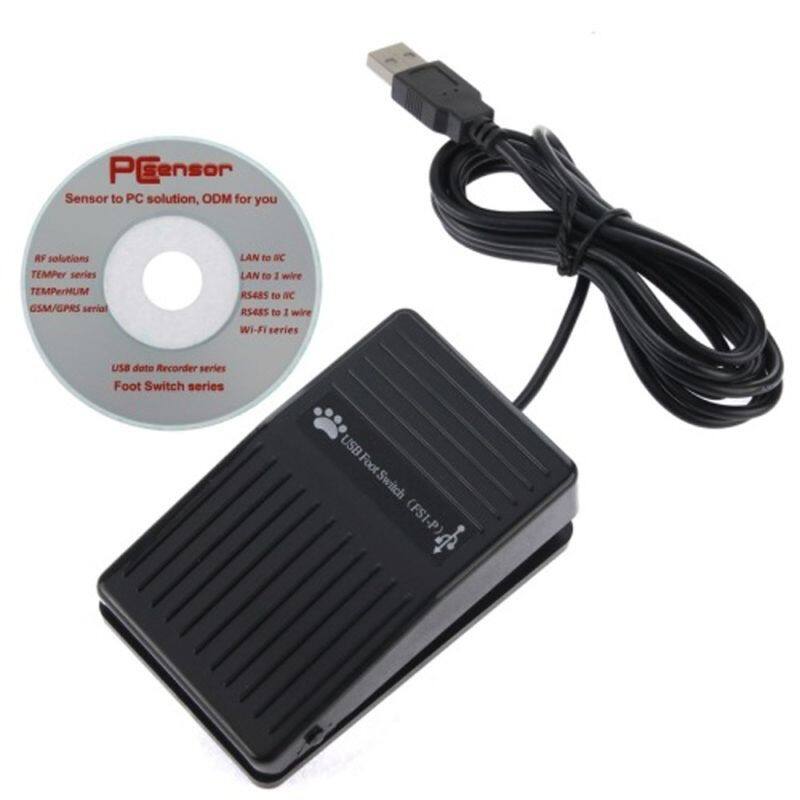 Plastic USB Single Foot Switch Pedal Control Pre-Progr Key for Keyboard Mouse PC