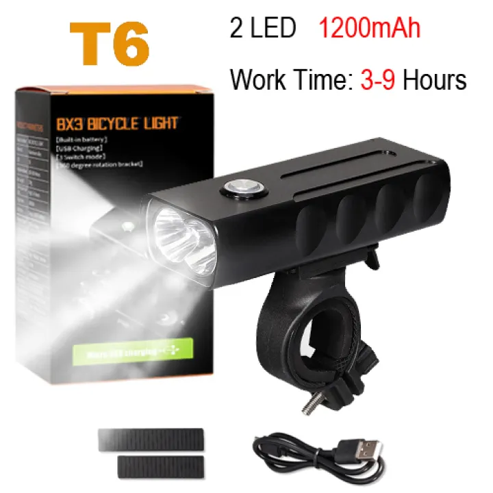 5200mAh Bike Light Kit T6 L2 Flashlight Bicycle 2400 Lumen Led Lant Headlight
