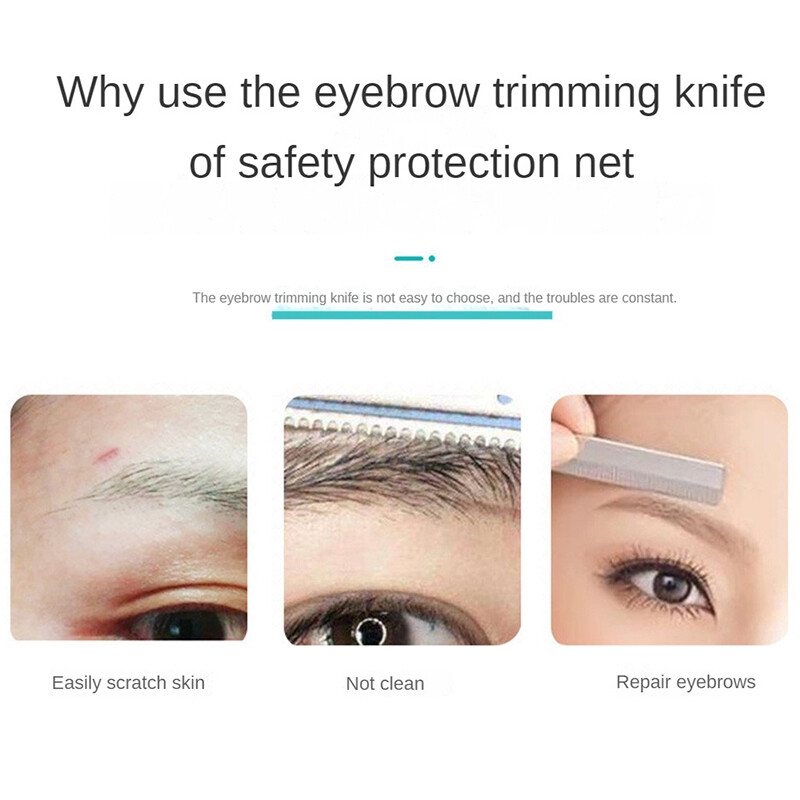 3pcs/set Portable Eyebrow Trimmer Foldable Eyebrow Trimmer Eyebrow Tools