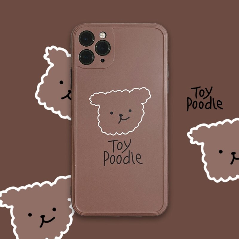 Ốp Đồ Chơi Poodle Silicone Cho iPhone 11 Pro Max, Ốp Bảo Vệ Toàn Bộ Camera Cho iPhone XS MAX iPhone X XR 7 8 PLUS
