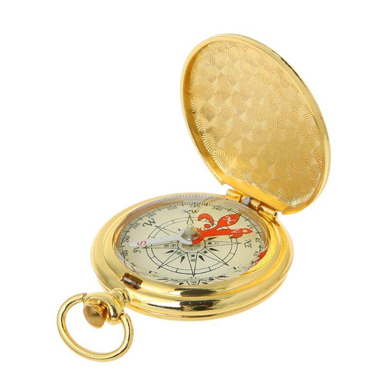Pocket Watch Flip Compass Portable Hiking Navigation Compass Luminous In The Dark Navigation Car Compass Keychain