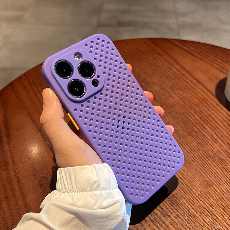 CrashStar Cooling Heat-dissipating Soft Silicone Shockproof Phone Case For iPhone 15 14 13 12 11 Pro Max Mini XS XR X 8 7 6 6S Plus + SE 2020 Colorful Radiating Breathable Phone Cover Casing With Full Cover Camera Lens Protection