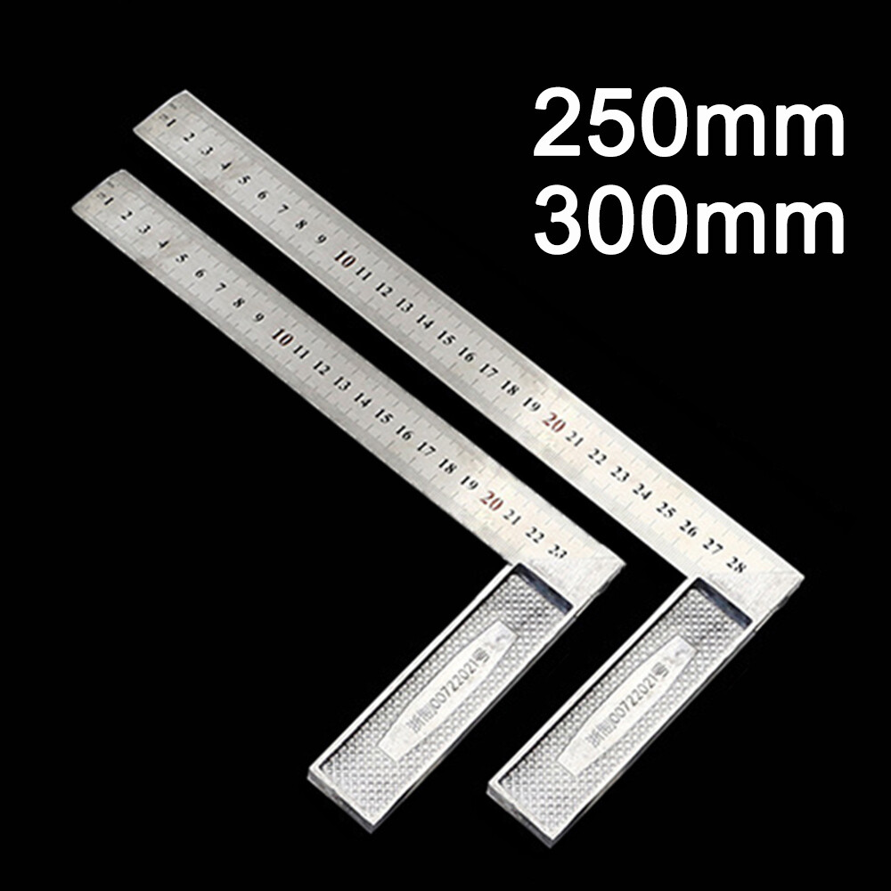 Aluminum Alloy Square Ruler 250mm/300mm Right Angle Measuring Rule Tool Angle Square Ruler 90 Thickened Handle