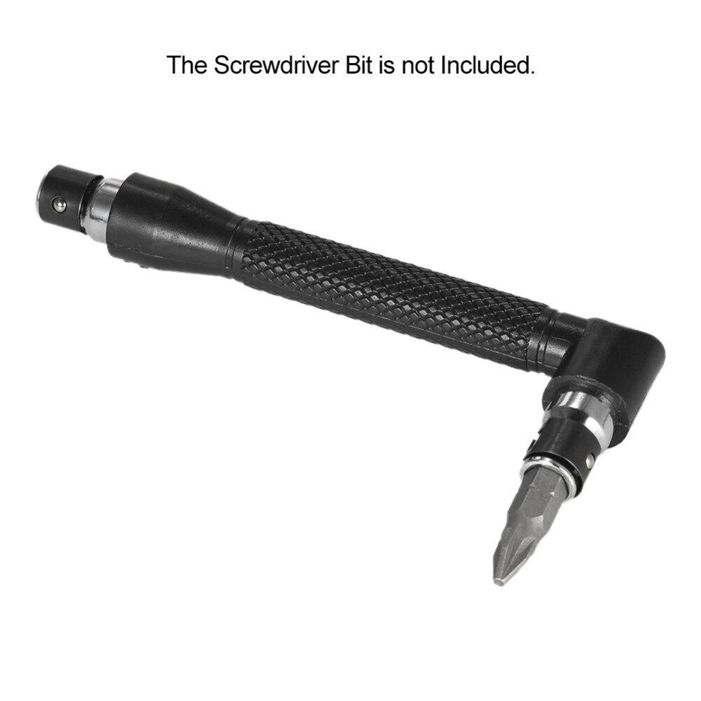L-shaped Angle Socket Wrench 1/4 Inch Screwdriver Bits Holder Double-head Tool