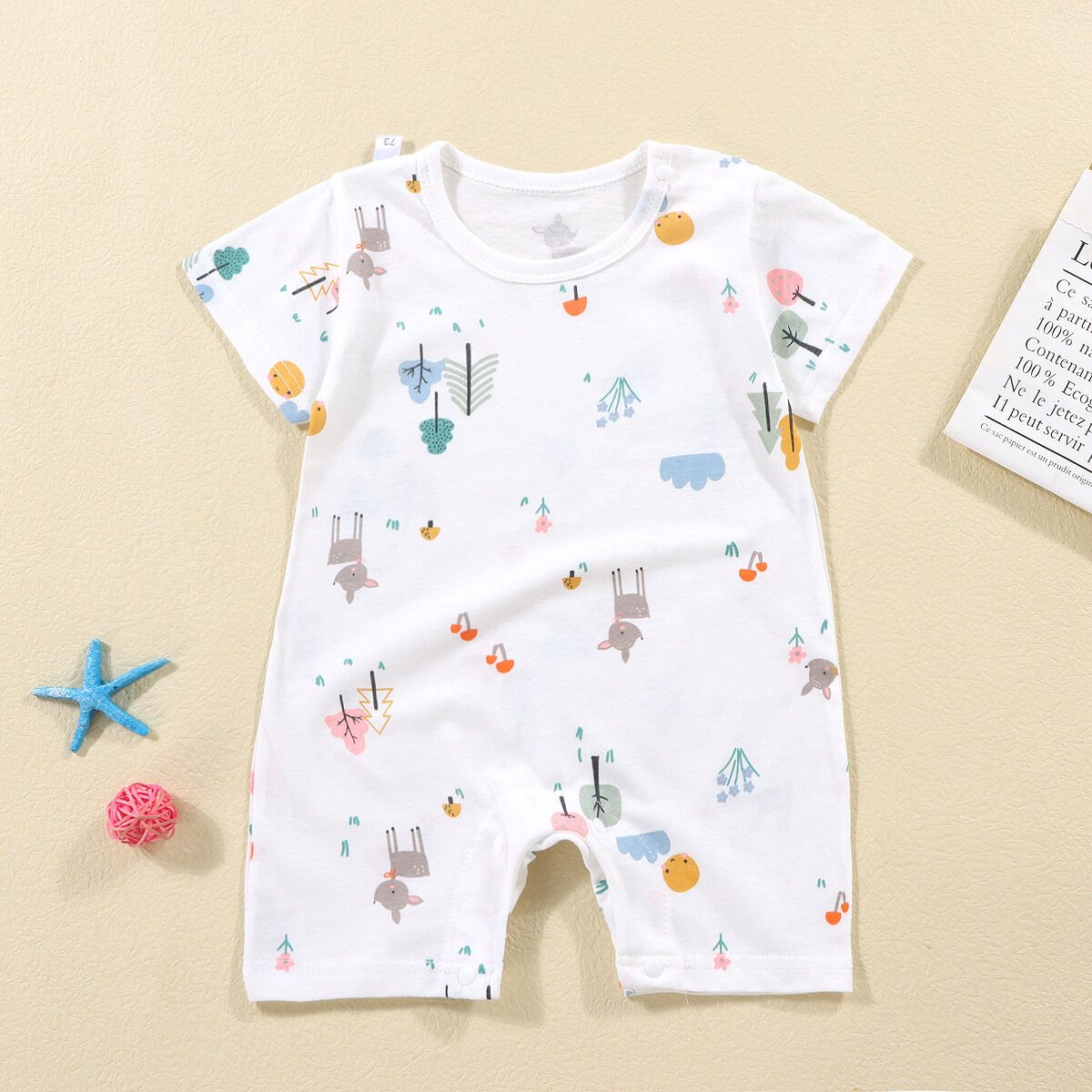 baby boys clothes newborn rompers summer Fashion printing short sleeve kids jumpsuit