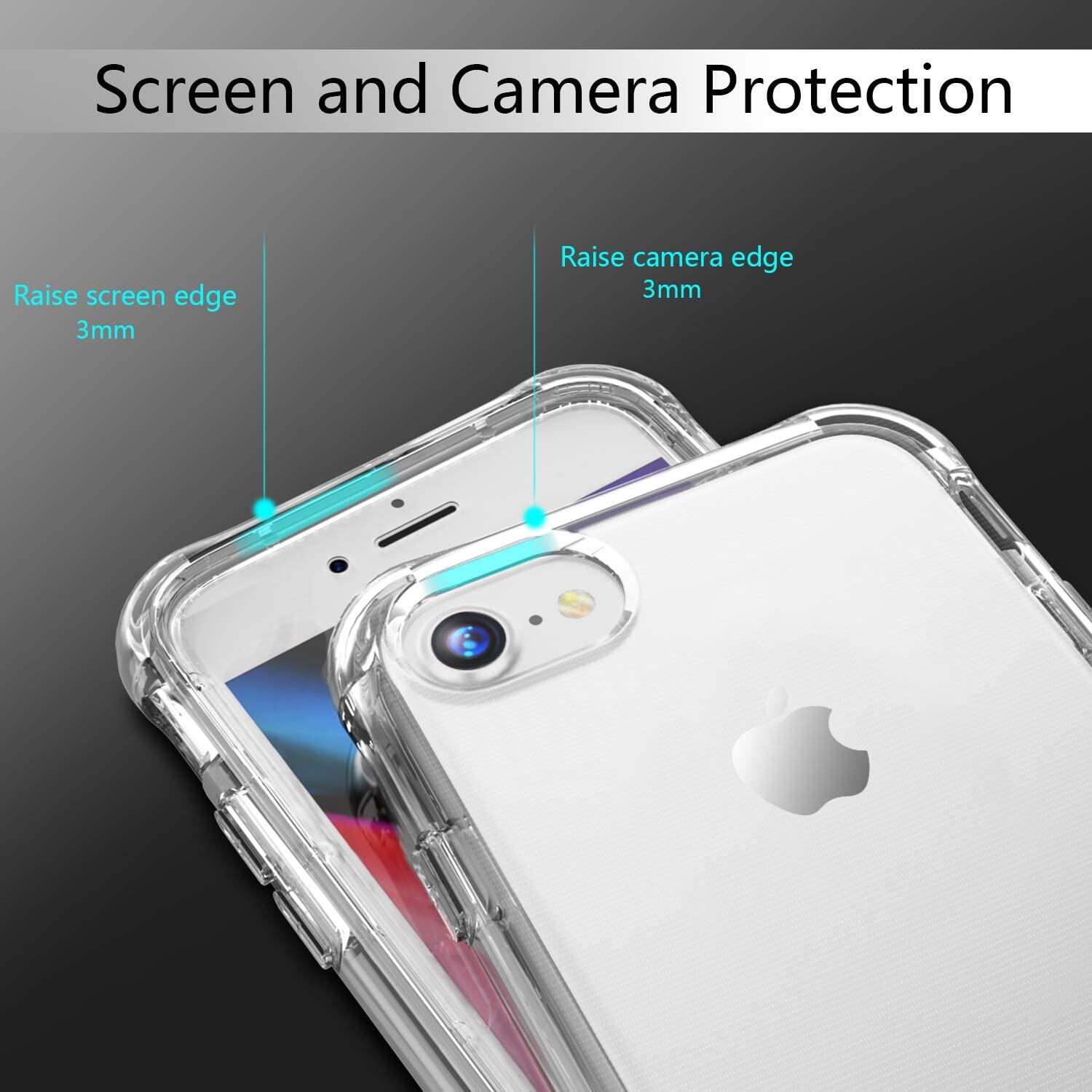 Ốp Bảo Vệ Màn Hình Cho iPhone SE 2020 / iPhone SE2 Ốp Trong Suốt 360 Độ [Trong Suốt] Ốp Bảo Vệ Toàn Bộ Mặt Trước Và Mặt Sau Bằng Silicon Và Nhựa Siêu Mỏng
