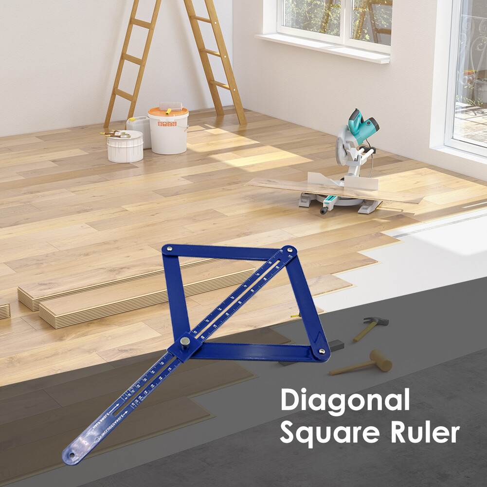 【ANENG】Woodworking Diagonal Square Ruler DIY Multi-angle Corner Finder Protractor